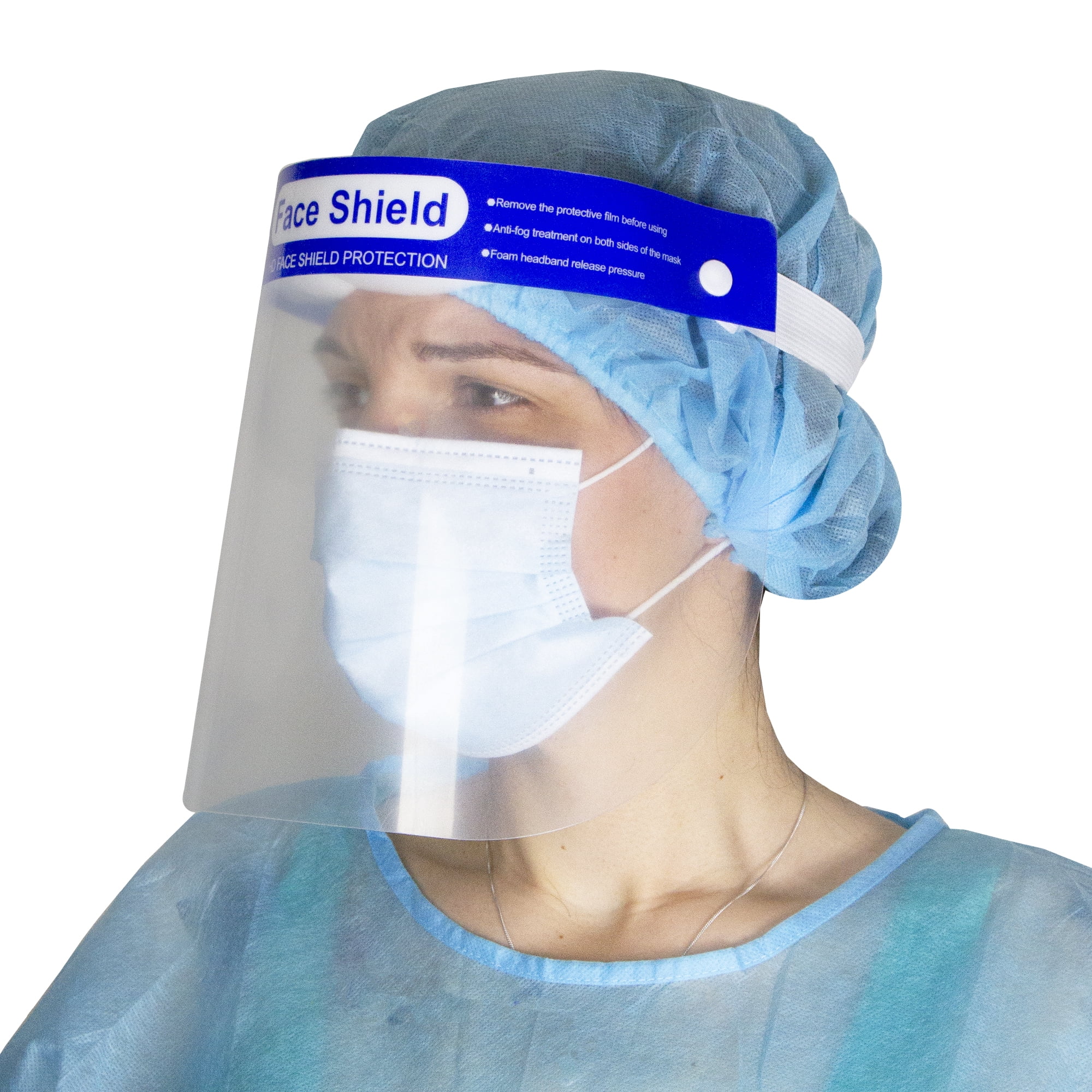 Northlight Protective Face Shields with Comfort Pad and Elastic Security Band - 10ct