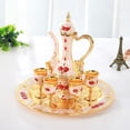thumbnail image 3 of Juego de licores y vino europeo, dispensador de sake, barra, copa de vino coleccionable, adorno Dorado Blanco Rojo, 3 of 8