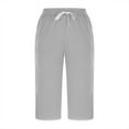 thumbnail image 4 of Women Fashion Solid Comfortable Casual Mid Waist Sport Pants, 4 of 5