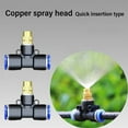 thumbnail image 6 of Copper Mist Nozzle - Brass & Plastic Greenhouse Irrigation Sprayer | 6-12mm Connector | 0.2-0.7L/Min Flow | 1-2m Spray Diameter | Cooling Humidifying Watering for Gardens, Patios, Pools, 6 of 7