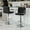 Black, variant on Yaheetech PU Leather Swivel Bar Stool with Tufted Backrest and Padded Armrests, Black
