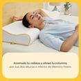 thumbnail image 2 of Almohada Nooz Dual Memory Foam Cervical Doble Altura Soporte Ergonómico Firme Para Cuello Funda Lavable, 2 of 8