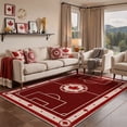 thumbnail image 6 of GENIMO 8'x10' Area Rug for Living Room, Washable Rug Non Slip Soft Maple Leaf Soccer Field Rug for Bedroom Dining Room Home Office, Dusty Crimson, 6 of 8