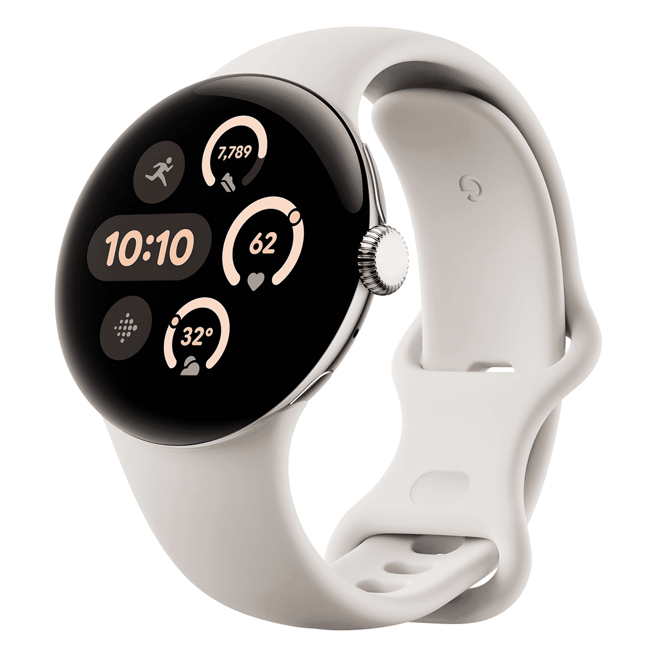 Restored Google Pixel Watch 3 GRY0E LTE 45MM Silver Porcelain (Refurbished)