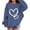 Navy, variant on Ruyang Oversized Sweatshirt for Girls Kids Long Sleeve Loose Fit Pullover Casual Fall Winter Love Pattern Sweater Tops