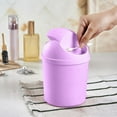 thumbnail image 2 of VQPeo Mini Plastic Swing Lid Wastebasket Trash Can, Desktop Garbage Bins for Home Office Kitchen Vanity Tabletop Bedroom Bathroom, 2 of 4
