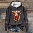 thumbnail image 2 of Telankuip Christmas Highland Cow Graphic Hoodies for Women Funny Animal Print Xmas Hooded Sweatshirts 2025 Fashion Loose Comfy Long Sleeve Soft Pullover Tops Dark Gray S, 2 of 3