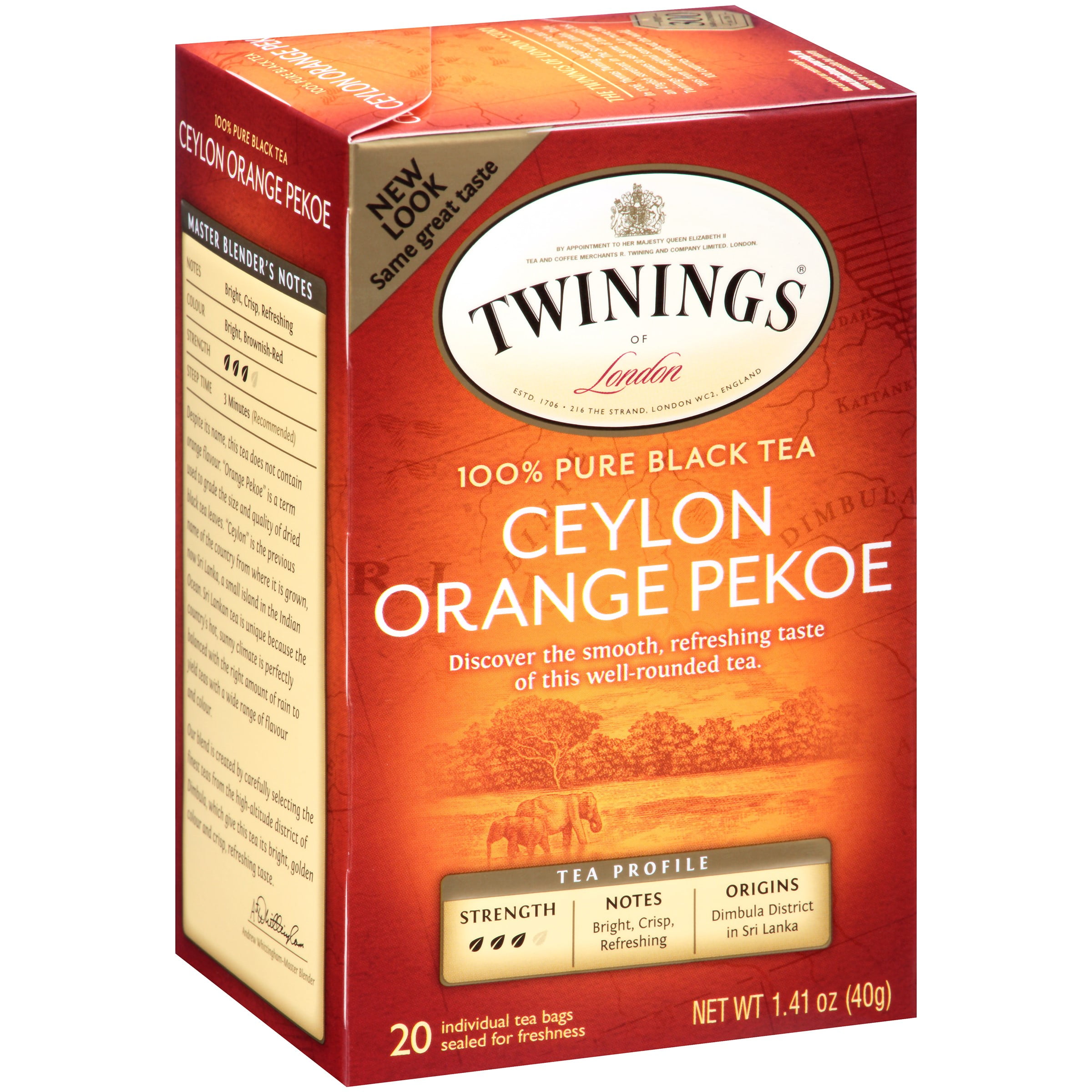 Twinings Ceylon Black Bagged Tea, 20 Ct