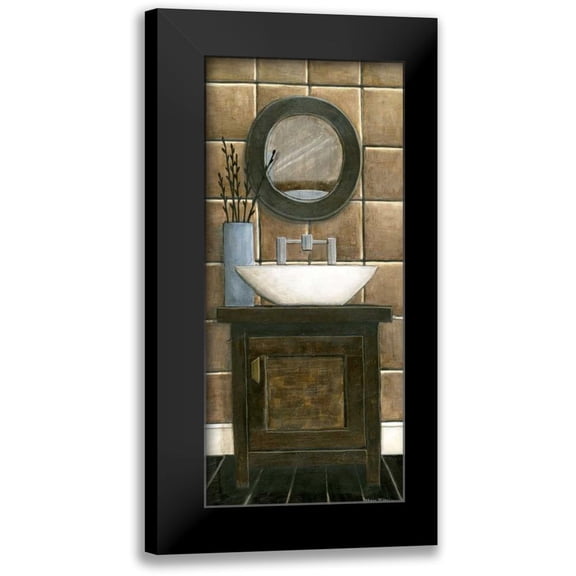 Meagher, Megan 8x14 Black Modern Framed Museum Art Print Titled - Modern Bath Panel III