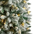 thumbnail image 5 of Nearly Natural 7' Slim Fir Flocked Artificial Christmas Tree Prelit 300 LED Lights, 5 of 11