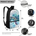 thumbnail image 5 of Jeiento Watercolor Sea Turtle Backpack for School Boys Middle School Bags Kids Girls Book Bag with Shoulder Straps Elementary High Students Back Packs Satchel Rucksack, 5 of 6