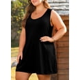 thumbnail image 5 of SHEWIN Plus Size Romper for Women Sleeveless Casual Summer Tank Jumpsuit with Pockets, Sizes 1X-5X, 5 of 10