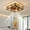 black 1, variant on Farmhouse Modern Caged Ceiling Fan with Lights Remote Control - Low Profile Flush Mount, 6 Speeds, Black