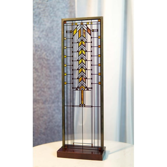 Frank Lloyd Wright Barton House Buffet Door Stained Glass Wall Or Desktop Plaque
