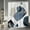 Blue and Gray, variant on Boho Mid Century Shower Curtain Sun Leaves Modern Abstract Geometric Aesthetic Shower Curtains for Bathroom Bathtubs Waterproof Fabric Shower Curtain with Hooks 72x84 Inches