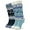 1 Pair Black+ 1 Pair Light Blue, variant on Unisex Kids Comfy Super Warm Tall Wool Socks for Skiing,Light Blue+Dark Blue,2 Pack,Small