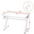 thumbnail image 2 of Gymax Bureau de Jeu Bureau d'Ordinateur de Studio Table PC en Forme de Z Poste de Travail Gamer avec Tapis de Souris, 2 of 10