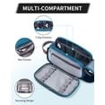 thumbnail image 3 of WANDF Large Toiletry Bag for Men,Toiletry Bag Travel with 10 Securing Band,Water-Resistant Wide Opening Dopp Kit Shave Bag with Wet Pocket,Cosmetic Organizer Makeup Bag(Cyan-A), 3 of 9
