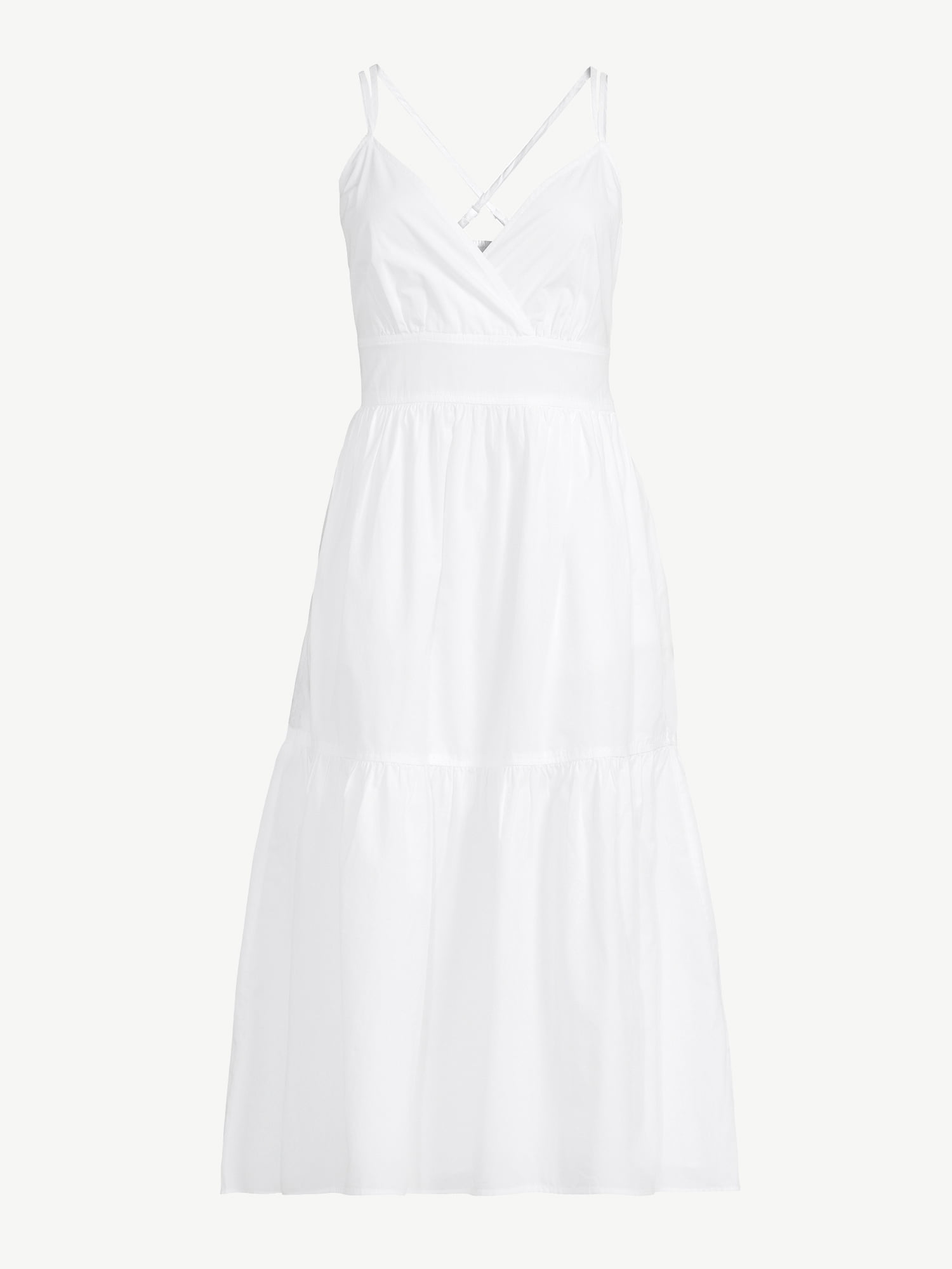 Free Assembly Women's Double Strap Cami Fit and Flare Midi Dress, Sizes XS-XXL
