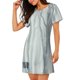 thumbnail image 2 of Fotbe Christmas Deer Bata de Dormir para Mujer con Estampado, Camisón de Algodón de Manga Corta, Ropa de Dormir Casual, 2 of 6
