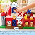 thumbnail image 4 of Musical Red Barn Farm Animals Playset, Interactive Montessori Toy with Songs & Puppets for Toddlers 3-5, 4 of 7