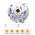 thumbnail image 6 of 13 Inch Round Placemats Set of 6, Purple Floral Non Slip Heat Insulation PP Table Mats, Spring Lavender Daisy Butterflies Botanical Washable Place Mats for Kitchen Dining Party Table Decor, 6 of 7