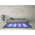 thumbnail image 3 of Ahgly Company Machine Washable Indoor Rectangle Abstract Blue Modern Area Rugs, 7' x 9', 3 of 4
