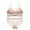 Beige, variant on Women's Wirefree Bra Casual Comfort Bralette Thin Padded Bra and Panties Set