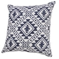 thumbnail image 5 of Ox Bay 20" x 20" Hand-Woven White/ Blue Geometric Organic Cotton Pillow Cover, 5 of 9