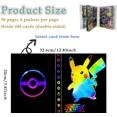 thumbnail image 2 of Trading Card Binder, 4-Pocket Album Book Holder, Fits for TCG Game 240 Cards-OPA1, 2 of 5