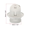 thumbnail image 2 of Uxcell E26/E27 Screw Thread 24mm Light Socket Retro LED Bulb Lamp Holder White 6 Pack, 2 of 5