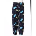 thumbnail image 5 of TiaoBug Kids Girls Elastic Waist Bohemian Harem Pants Summer Beach Hippie Trousers Yoga Dance Pilates Dinosaur 150, 5 of 7