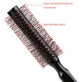 thumbnail image 7 of Perfehair Small Round Hair Brush for Blow Drying with Soft Nylon Bristles-Wooden Handle, 1.5 inch, Black, 7 of 7