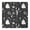 Black and White-1, variant on Black Cat Pumpkin Halloween Pattern Square Fitted Tablecloth with Elastic Edge,Square Table Cover,Washable Elastic Table Cover for Home Kitchen Party Decor 34"x34"