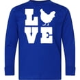 thumbnail image 3 of Inktastic Love Chickens Long Sleeve Youth T-Shirt, 3 of 5