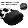 thumbnail image 4 of Golf Club Headcovers High Quality Waterproof Leather Golf Head Cover Set Men Women Driver Head Cover Exclusive Gift for Golf Lovers Black Grid, 4 of 5