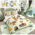 thumbnail image 2 of Erosebridal Dinosaur Letter M Twin Bedding Sets for Kids Boys Girls, Cartoon Dino Animals Bedding Comforter Set, Polka Dots Reversible, 7 Pieces, 2 of 5