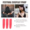 thumbnail image 2 of ColoMX 3 piezas de simulación de lengua de Halloween, accesorios de cosplay, accesorios de escenario aterradores (rojo), 2 of 8