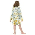 thumbnail image 7 of FORMRS Niños Bathrobe Unisex Hooded Robe Soft Plush Pajamas Sleepwear, Size 2-3T, Yellow Floral, 7 of 7