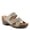 STONE, variant on Women's AURATAY Hook and Loop Demi Wedge Sandals - Cushioned Footbed, Adjustable Fit, Faux Leather Design