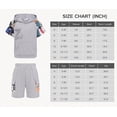 thumbnail image 7 of Oudiya Boys Summer Outfits Short Sleeve Letter Graphic Pullover Hooded T-shirt and Shorts 2 Piece Set for Kids 5-11Y, 7 of 7