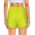 thumbnail image 3 of Picia Yellow Pattern Women's 2 in 1 Athletic Running Shorts High Waisted Workout Casual Gym Sweat Shorts with Comfy Liner Zipper Pockets-Medium, 3 of 9