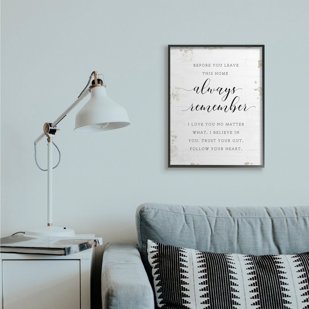 Stupell Industries Always Follow Your Heart Phrase Country Home Charm Designed by Jennifer Pugh