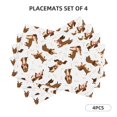 thumbnail image 3 of Placemats Set of 4 / 6, Dachshund bones funny cute Placemats for Dining Table Indoor/Outdoors Heat Resistant Washable Placemats 18" x 12", 3 of 8