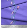 thumbnail image 2 of Soimoi Rayon Crepe Fabric Leaves & Tulip Floral Print Fabric by Yard 46 Inch Wide, 2 of 3