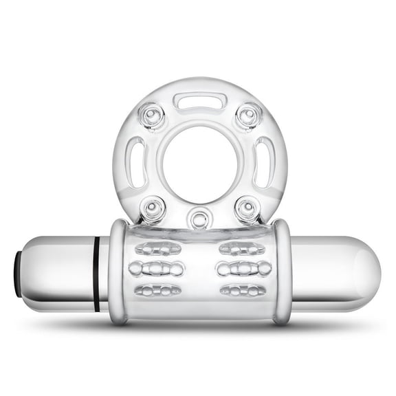 Eden 3-in-1 Vibrating Ring with Removable Bullet, Clear