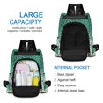 thumbnail image 6 of FORMRS Women's Travel Backpack Purse Anti-Theft Hidden Pockets Casual Shoulder Bag, Green and White Pattern, 6 of 7