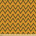 thumbnail image 2 of Ambesonne Herringbone Fabric by the Yard Upholstery, Abstract Chevron Retro, 2 Yards, Orange and Charcoal Grey, 2 of 5