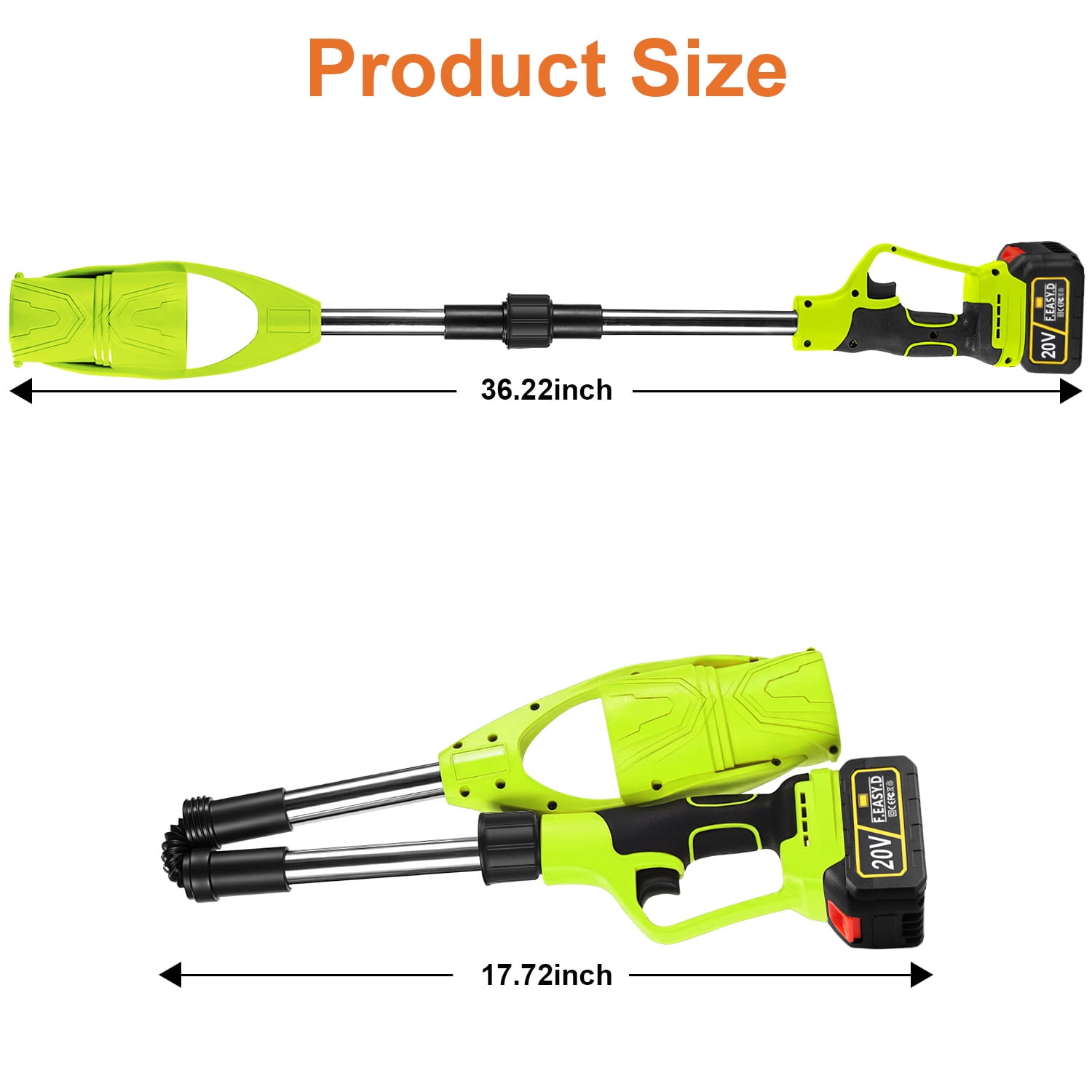 20V Cordless Leaf Blower,AILKIN High Speed Foldable Air Leaf Cleaner,Lightweight Mini Handheld Rechargeable Electric Cordless Leaf Blowers with Battery and Charger for Garden,Patio,Home,Yards,Green