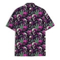 thumbnail image 4 of Colorful Tropical Marijuana Skull Hawaiian Shirt For Men Summer Aloha Mens Hawaiian Shirts Short Sleeve Button Down Shirt Men, 4 of 7